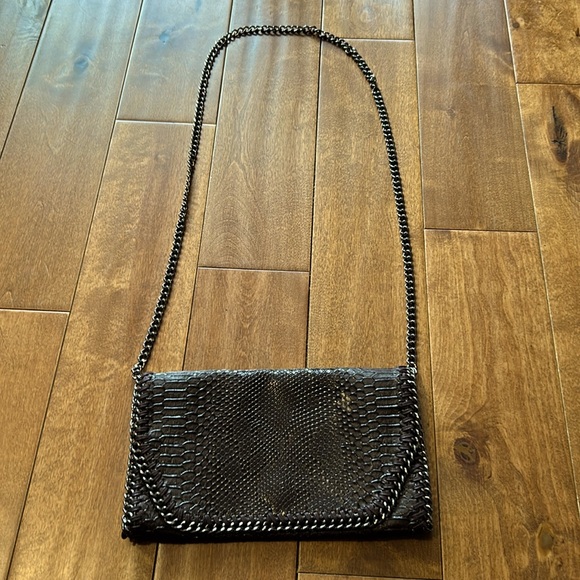 Brown Snakeskin Clutch/Crossbody - Picture 2 of 4